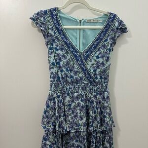 Alice + Olivia Light Blue Floral Garment